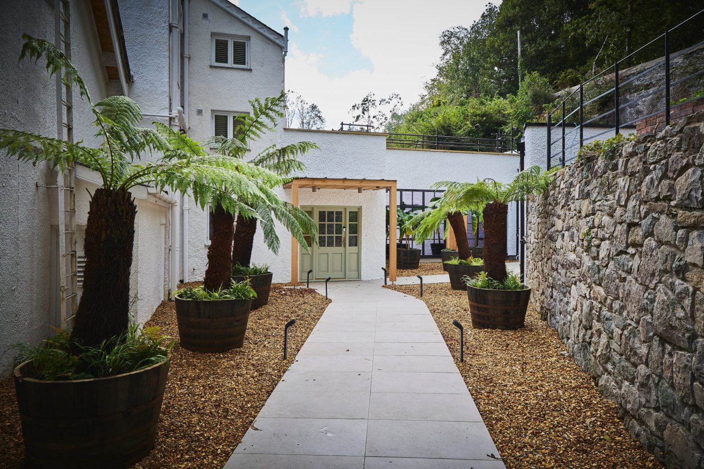 Craig y Don boot room rear entrance